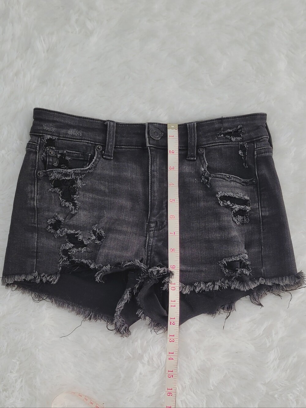 Distressed Black Jean Shorts | Size 4 | American Eagle Outfitters - Picture 6 of 6